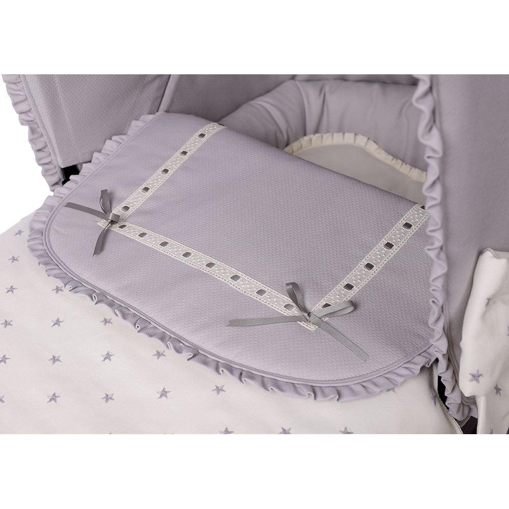 Colcha Capazo A Medida Carro Bebé 173 Estrellas Bordadas Bebiti By Nanetes - Nanetes #